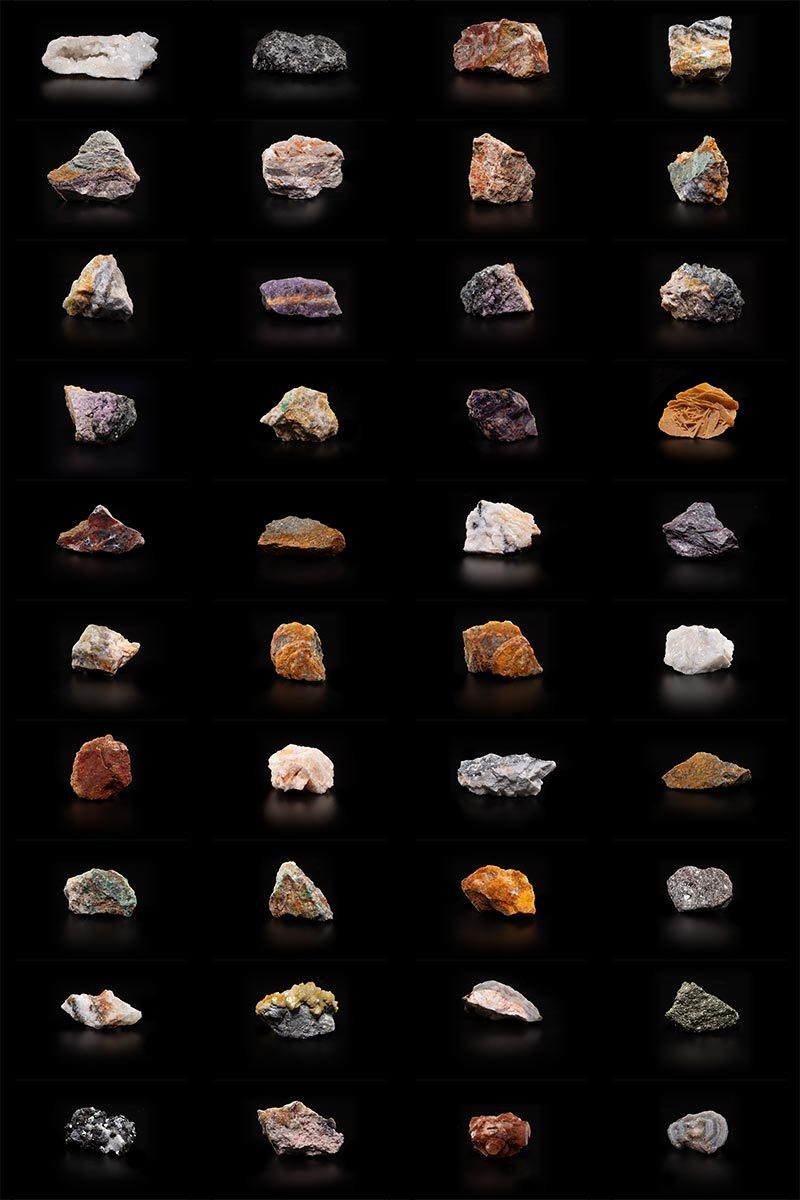 Fotos von Mineralien und Fossilien